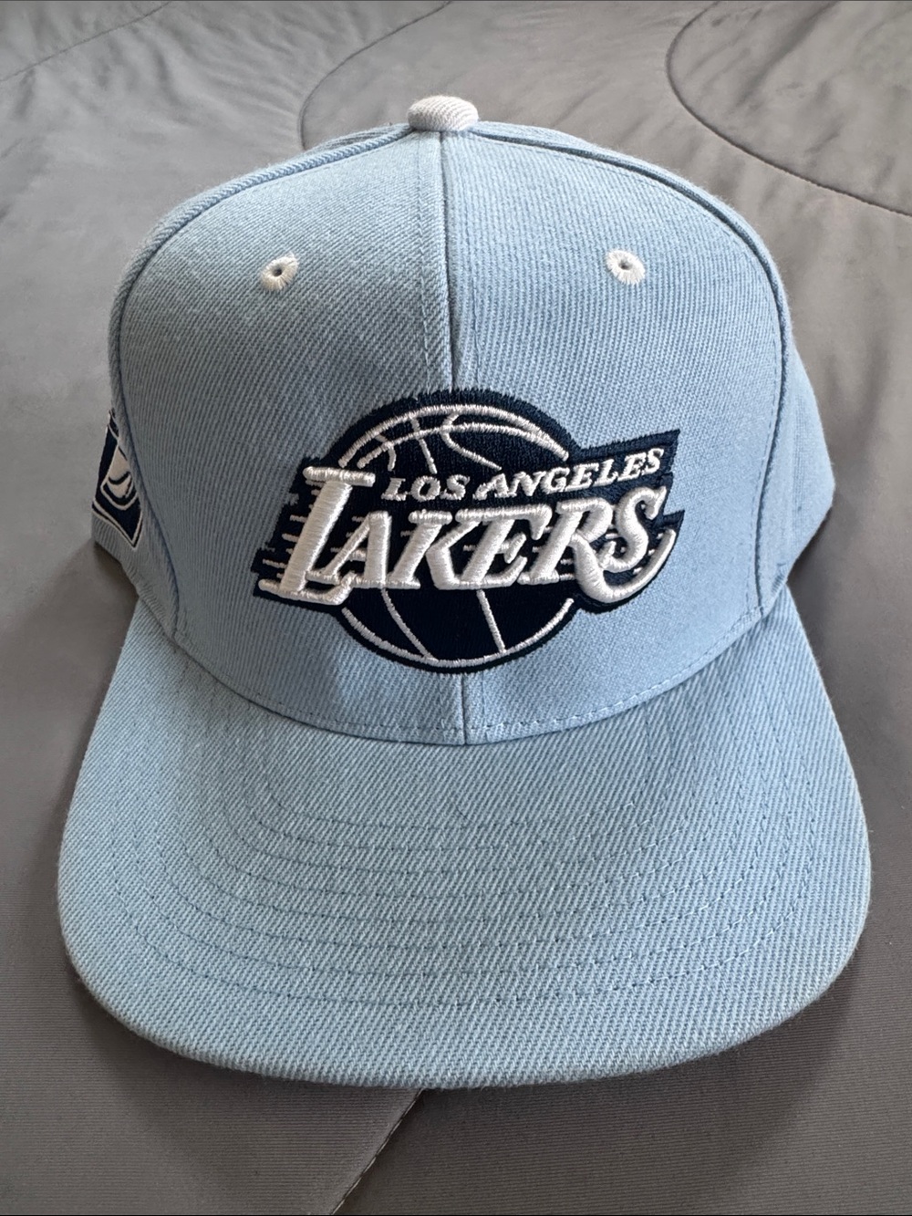 Mitchell & Ness Light Blue Logo Snapback Hat NEW